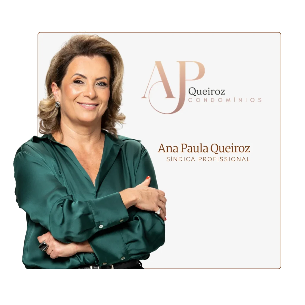 Identidade visual da AP Queiroz Condomínios, síndica profissional atendida pela Nove Agência